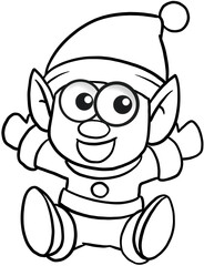 Obraz premium christmas cartoon characters element coloring