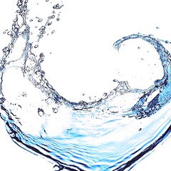 water splash isolated on white