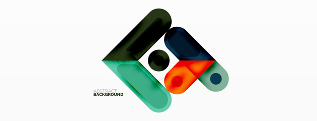 Square and circle minimal abstract background. Vector illustration for wallpaper banner background