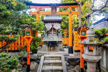 Tatsumi Shrine entrance in Gion center district