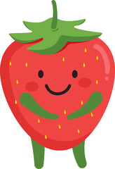 Strawberry Cartoon Character