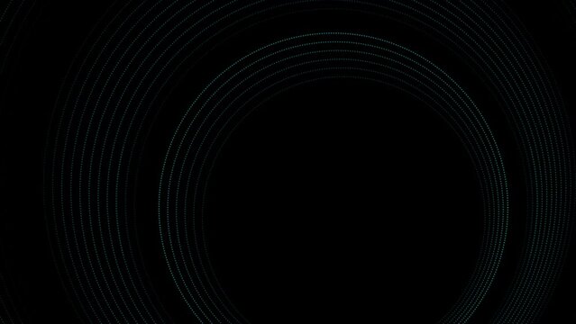 Hi-tech dark blue abstract background with round dotted lines. Seamless looping futuristic motion design. Video animation Ultra HD 4K 3840x2160