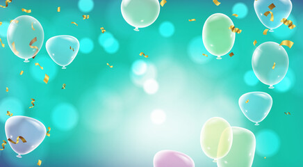 Balloons design elegant for celebration party vector illustration © Sompong