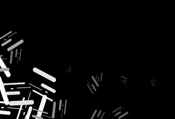 Dark silver, gray vector texture with colorful lines.