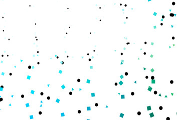 Light Blue, Green vector layout with circles, lines, rectangles.