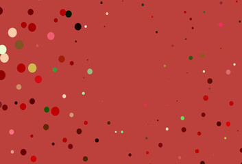 Light Green, Red vector cover with spots.