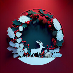 Christmas Wreath with Holiday Themed Components