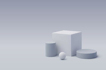 3d Podium shape for placing the product.
