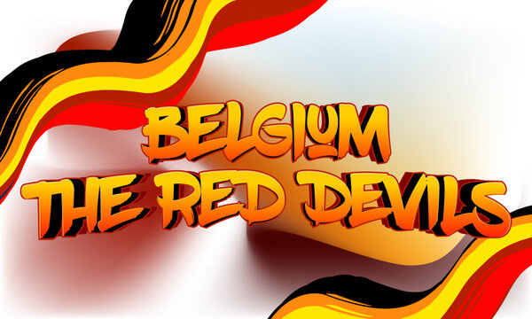 belgium the red devils world football championship banner