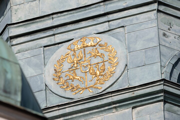 Detail of a tower of the Old Town Hall in Poznan, Poland