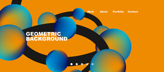 Connected dots geometric landing page background. Vector Illustration For Wallpaper, Banner, Background, Card, Book Illustration, landing page