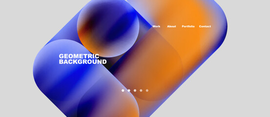 Round shapes and circles with liquid gradients