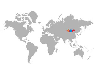 モンゴルの地図