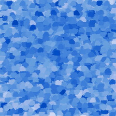 abstract illustration of blue water painting a shapeless pattern on a white background with textures.