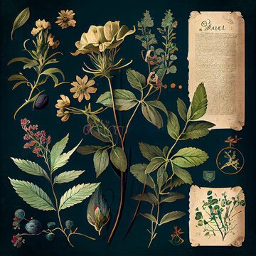 Vintage herbarium