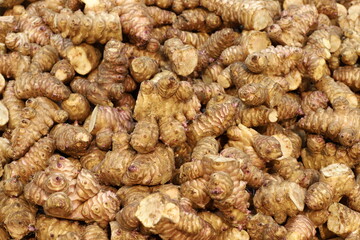 Fresh vegetables and fruits are sold at a bazaar in Israel.