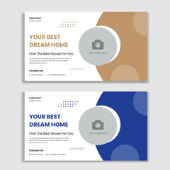 Real estate agencies' social media posts and thumbnail template