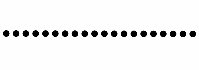 horizontal dotted line isolated on white background © Sutana
