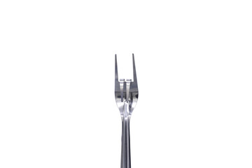 Folding fork as a symbol or sign of love you isolated on white