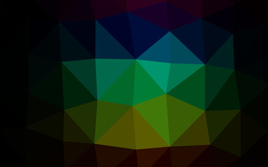 Obraz premium Dark Multicolor, Rainbow vector abstract polygonal cover.