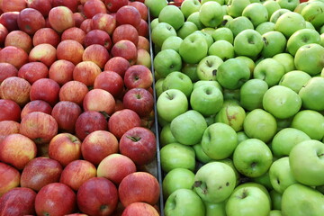 Fresh vegetables and fruits are sold at a bazaar in Israel.