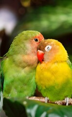 Fototapeta na wymiar Lifespan Of A Parrot Parrots have the longest lifespan among birds.