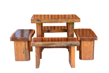 Set of wooden Table and chairs.