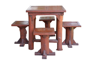 Set of wooden Table and chairs.