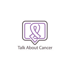 Talk about cancer, epilepsy. Vector icon template