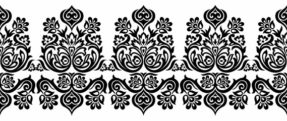 Seamless vector ornamental border design