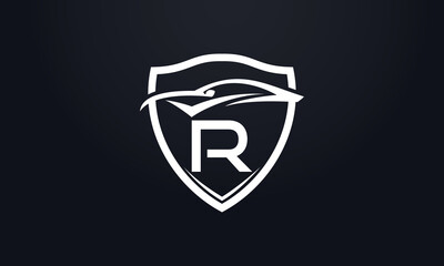 Automotive car logo design vector and shield sign with car auto service symbol shield car monogram and Automotive car icon