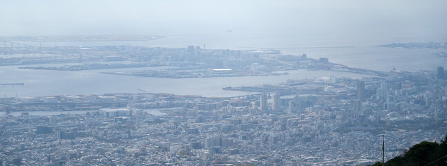 Fototapeta na wymiar 【兵庫】六甲山天覧台から見る神戸市街地
