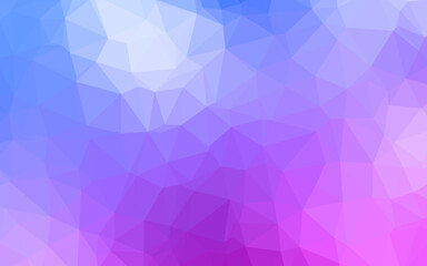 Light Pink, Blue vector shining triangular pattern.