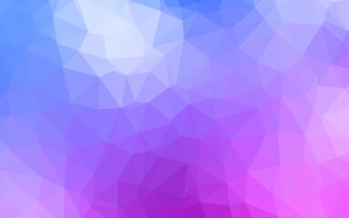 Obraz premium Light Pink, Blue vector shining triangular pattern.