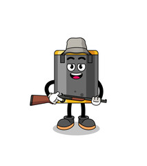 Fototapeta premium Cartoon Illustration of punching bag hunter