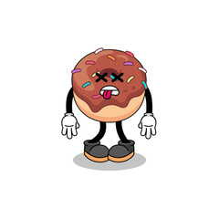 donuts mascot illustration is dead