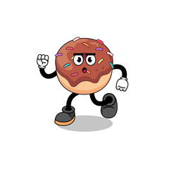 running donuts mascot illustration