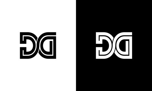 letter dd line art modern logo design