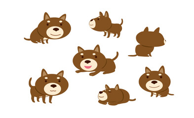 かわいいイヌのポーズ集のイラスト02