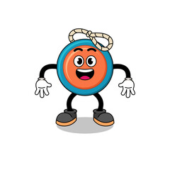 yoyo cartoon with surprised gesture