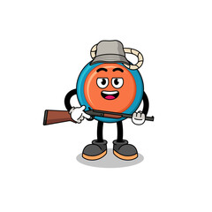 Cartoon Illustration of yoyo hunter