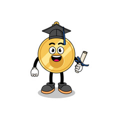 key mascot with graduation pose