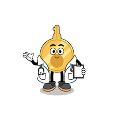 Cartoon mascot of key doctor