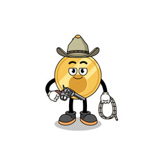 Character mascot of key as a cowboy