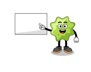 splat illustration doing a presentation