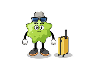 splat mascot doing vacation