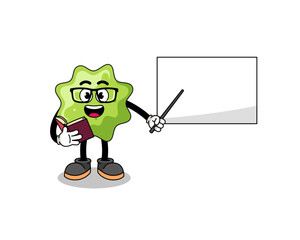Mascot cartoon of splat teacher