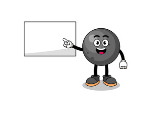 cannon ball illustration doing a presentation