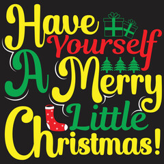 Christmas typography T-shirt Design