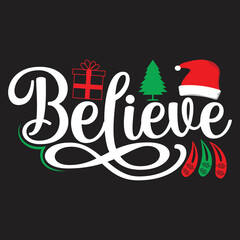 Christmas typography T-shirt Design